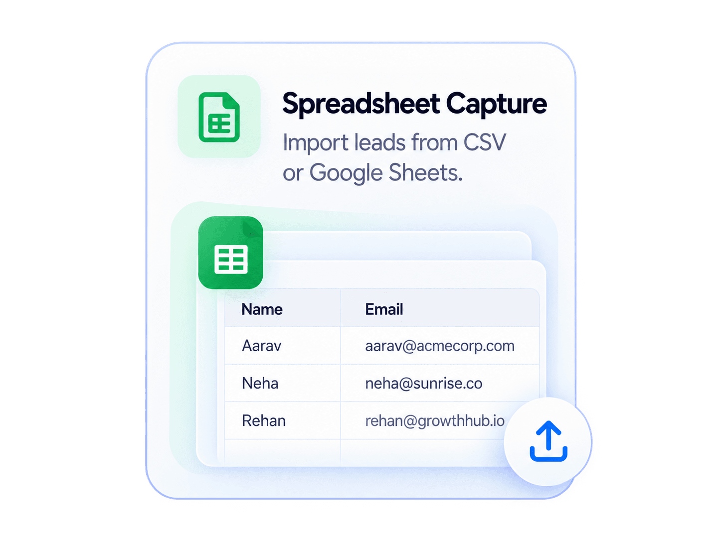 Spreadsheet Capture capture interface