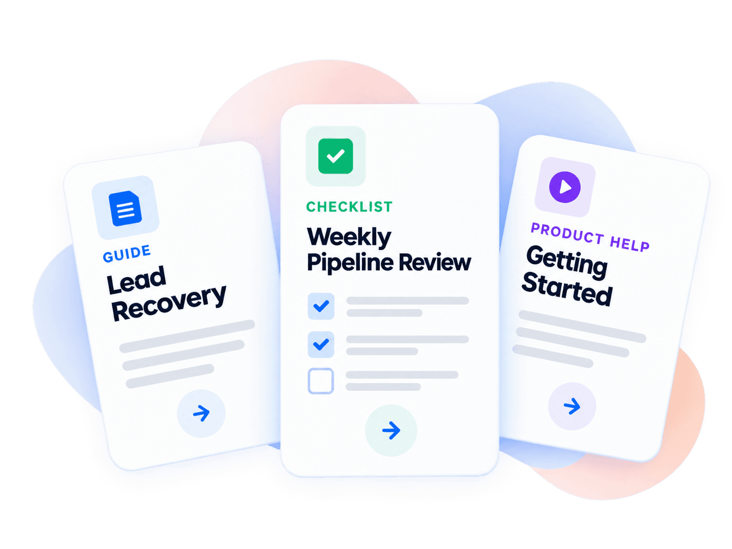 Guide to lead recovery, weekly pipeline review checklist and getting started product help